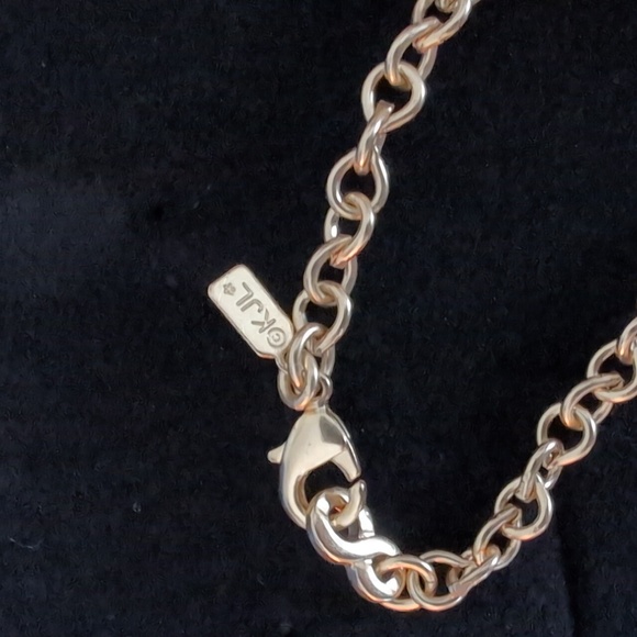 48" Kenneth Jay Lane Turquoise and Gold Necklace - Picture 3 of 5